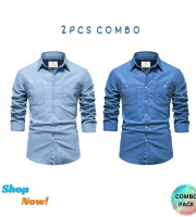 CT6.2 Pcs Denim-Double-Poket-Sky Blue+Light Sky